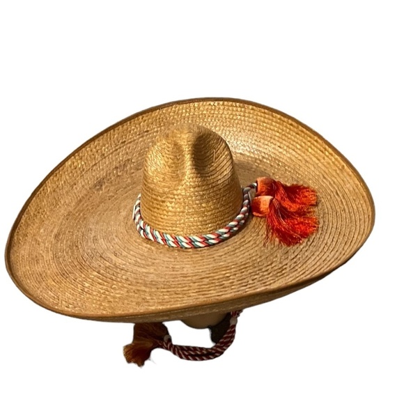 Hat Sombrero Federal‎ Straw Hallmark Vintage Provenance SIZE 7.5